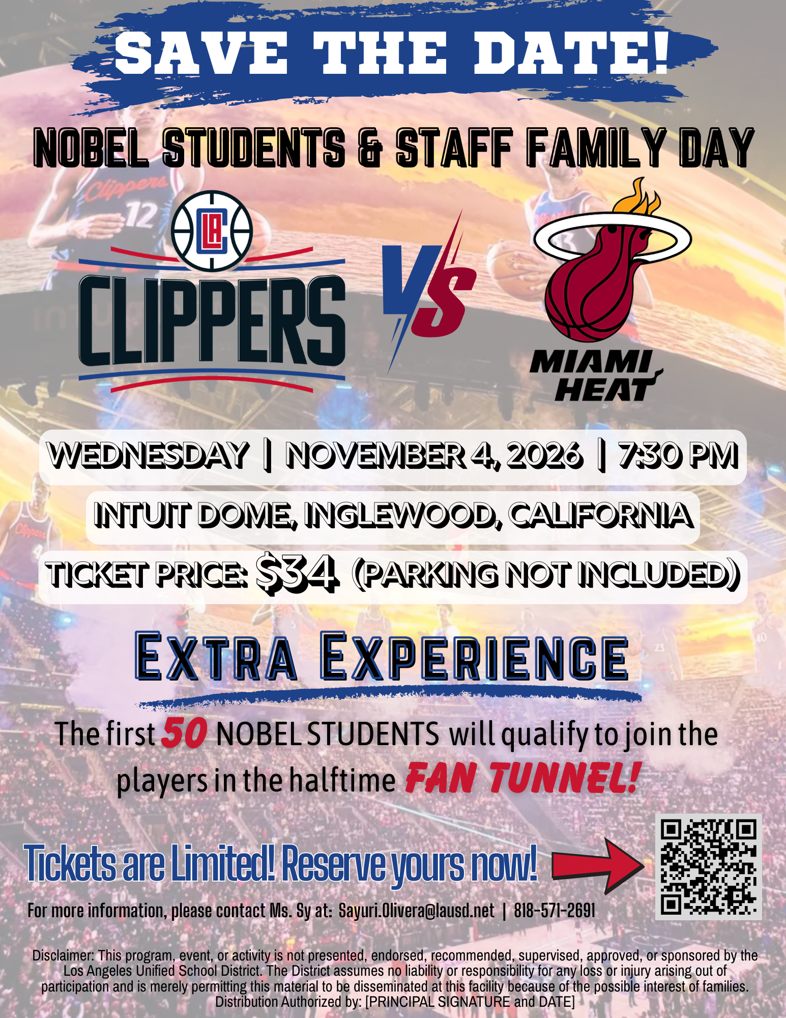 Clippers vs Heat_ FLYER (8.5 x 11)